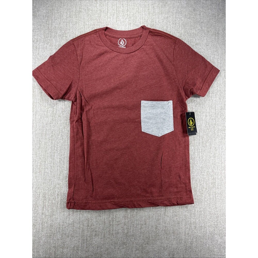 Volcom Youth Crewneck Pocket T-Shirt Size Small 8